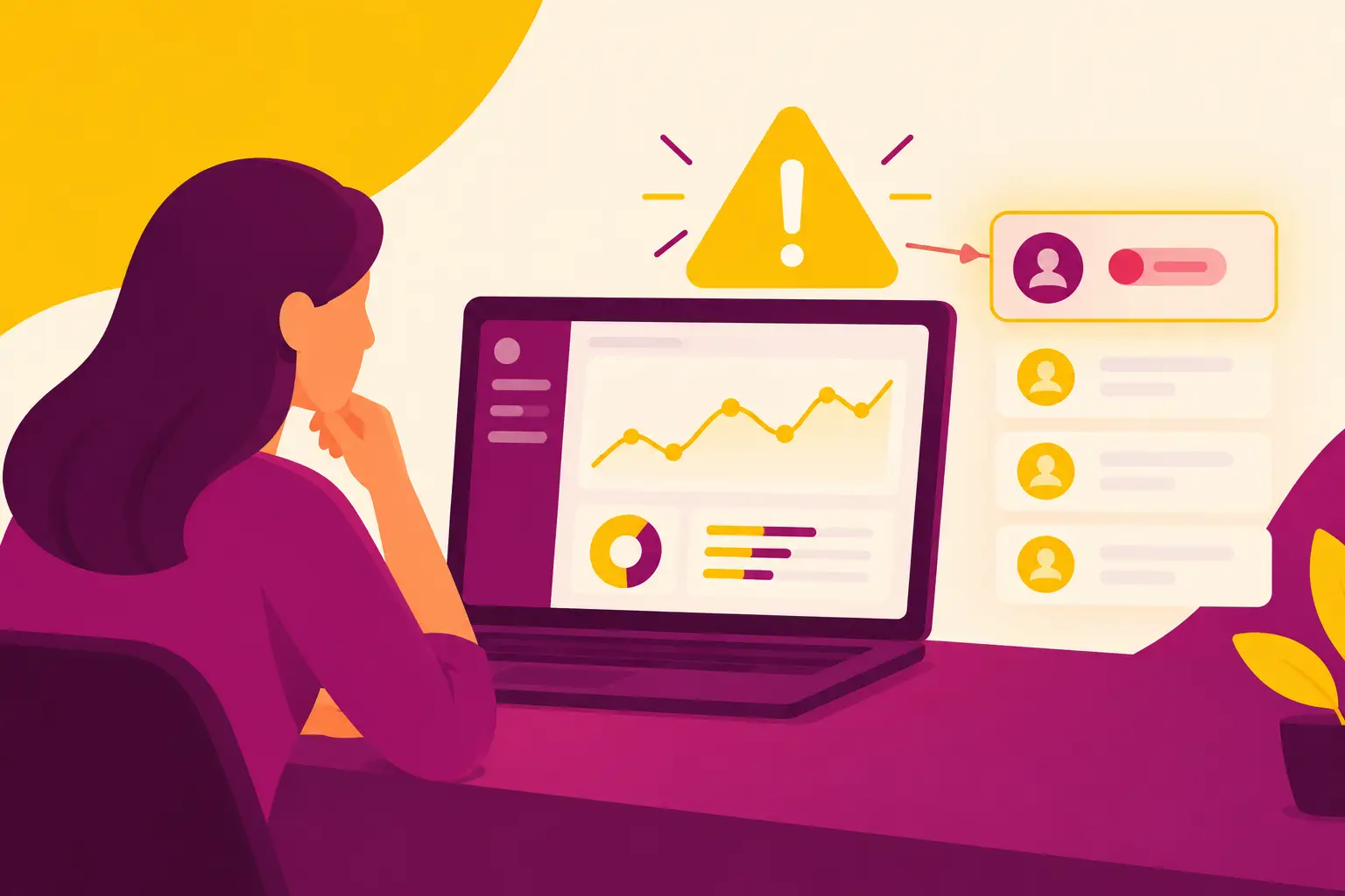 Software de alertas para agir antes do churn